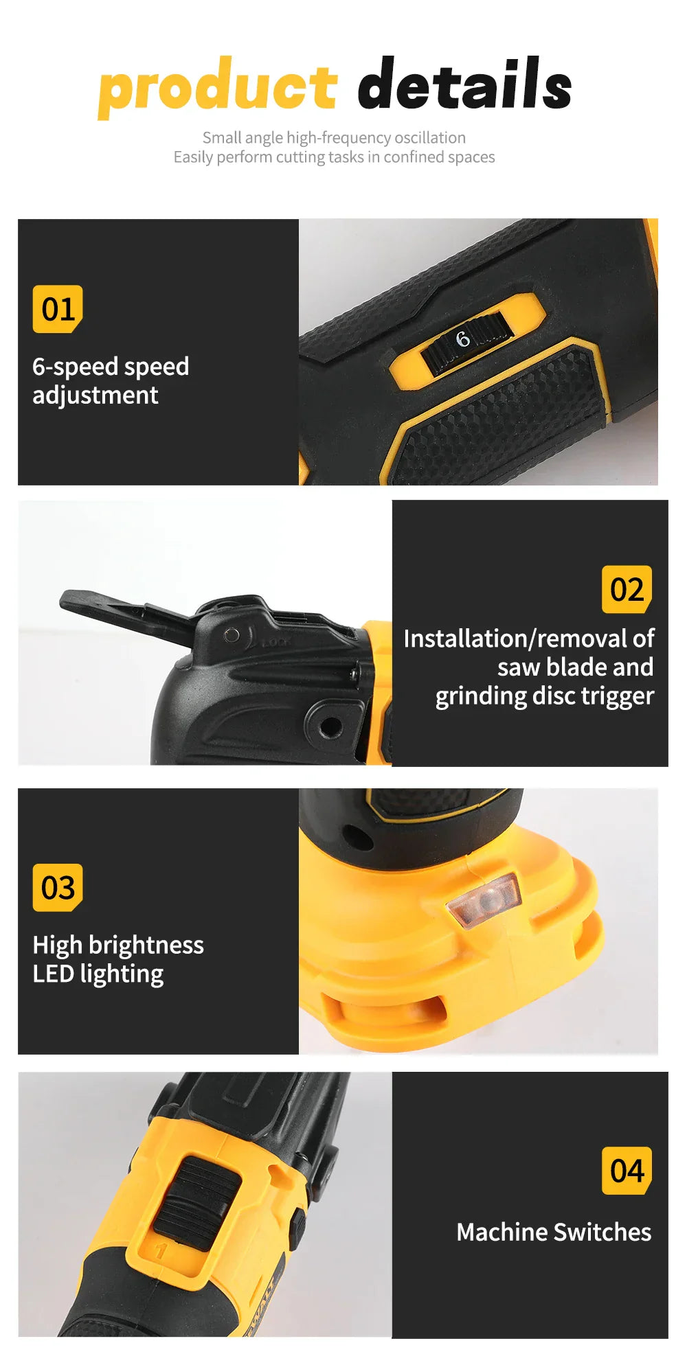 Utensile oscillante DeWalt Brushless a sgancio rapido — strumento multifunzionale, macchina da taglio elettrica ricaricabile