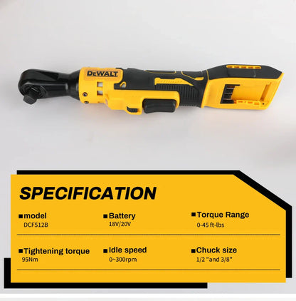 Dewalt 512 — Chiave ad angolo retto brushless da 20 V, coppia elevata da 95 N·m, 2500 RPM, design compatto per la manutenzione automobilistica.