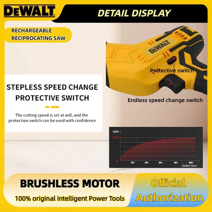 Sega reciproca elettrica brushless Dewalt 20V — utensile cordless da 2800 RPM per tagliare metallo, legno e tubi