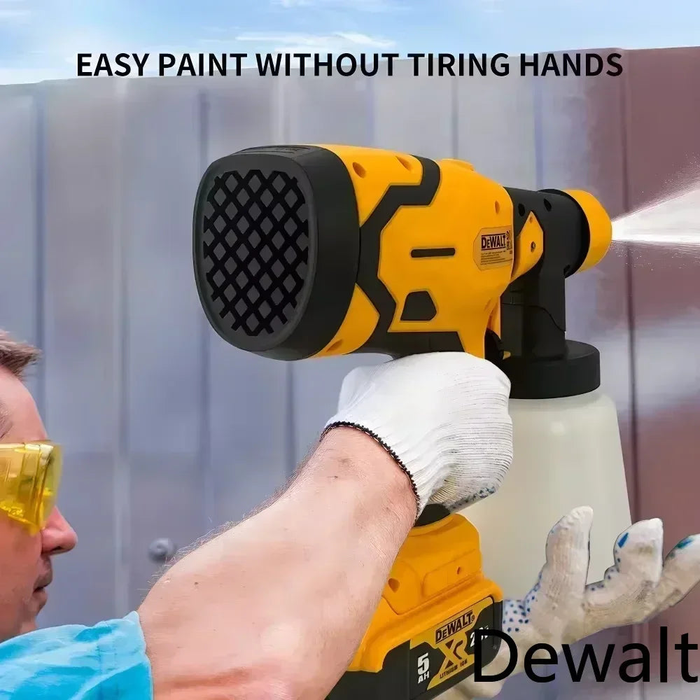 Pistola a spruzzo elettrica senza fili DEWALT da 800 ml — verniciatore portatile ad alta potenza per rivestimenti auto e mobili, aerografo compatibile con batteria DEWALT